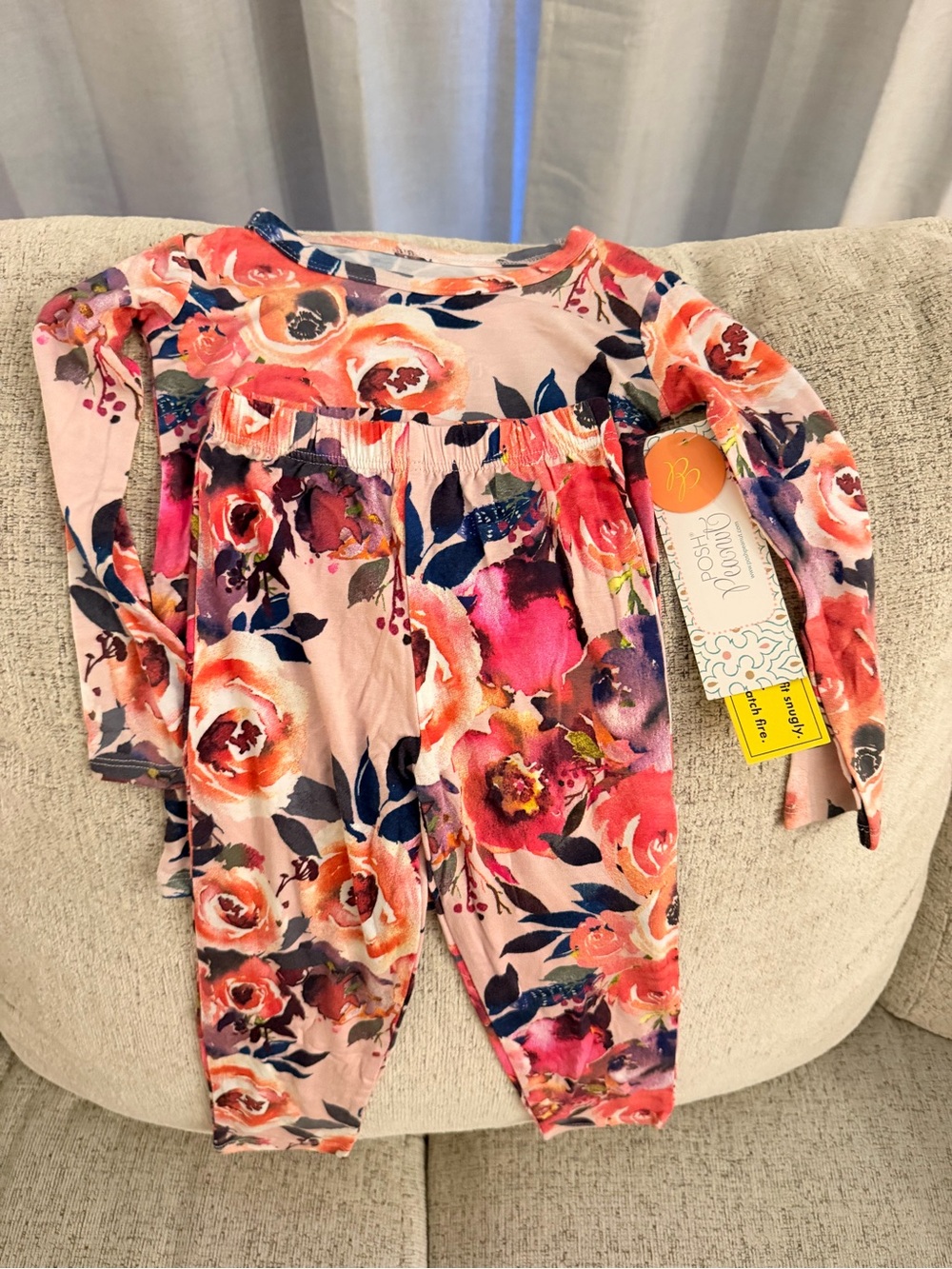 Posh Peanut Dusk Rose 2 Piece Pajama Set - NWT